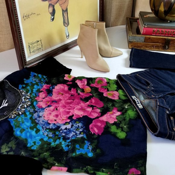 Jeffrey Campbell Ankle Boots Cream Pointy Toe 7.5 - Picture 5 of 6